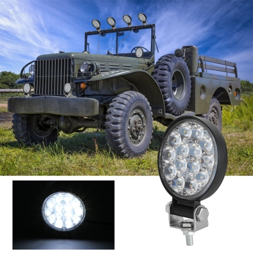 

D0037 9.8W 10-30V DC 6000K 3 inch 14 LEDs Circle Offroad Truck Car Driving Light Work Light Spotlight Fog Light