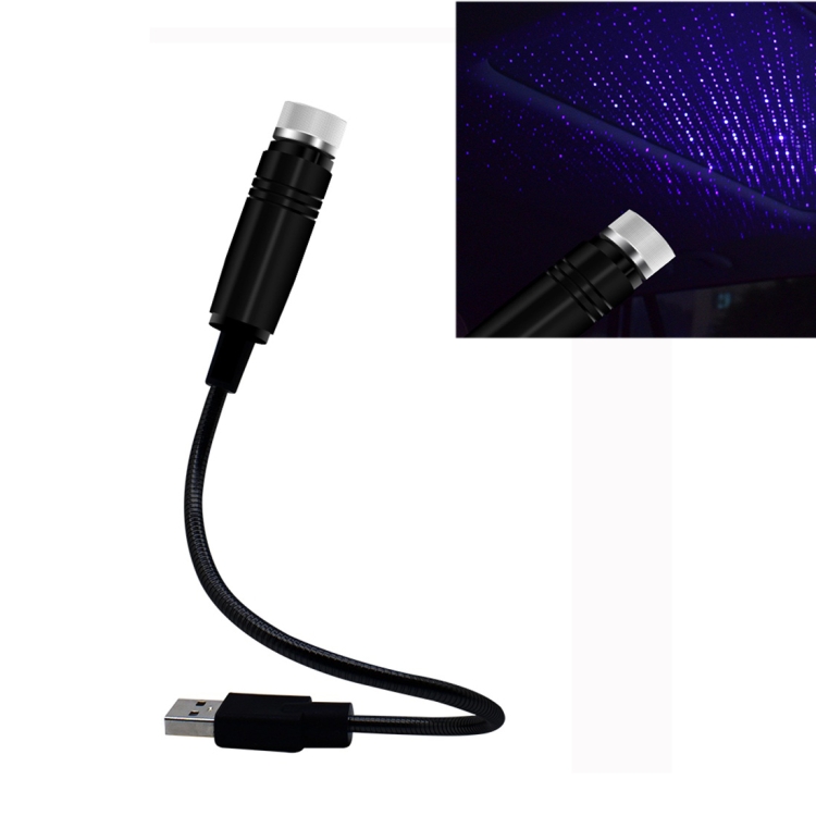 

Car USB Star Dome Projector Hose Light, Constantly Bright Version(Purple Blue)