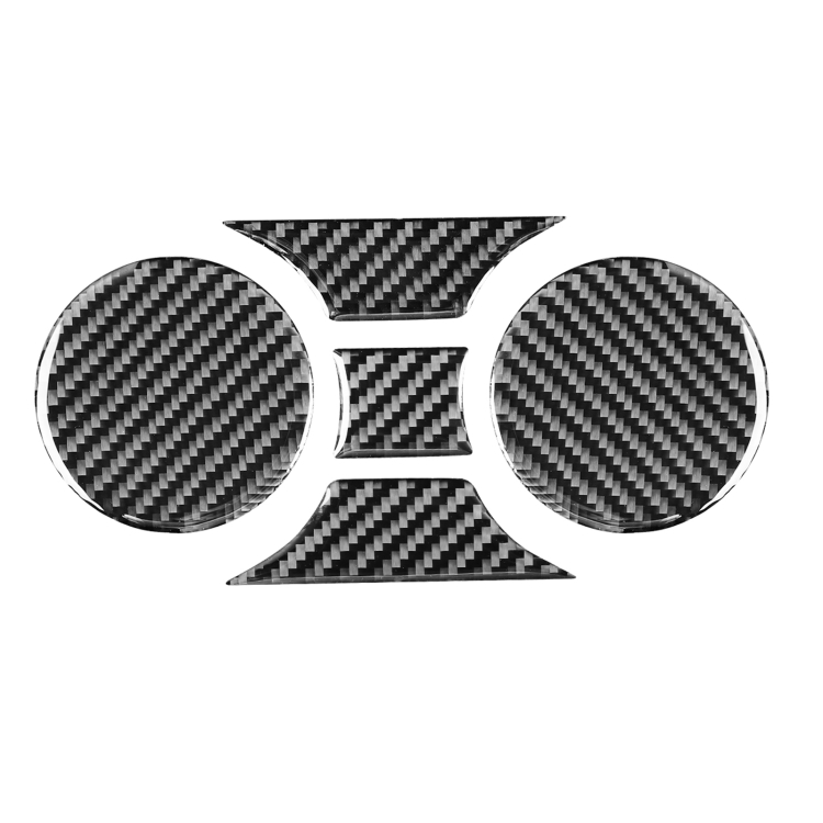 

5 PCS / Set Carbon Fiber Car Central Control Cup Holder Panel Decorative Sticker for Toyota Tundra 2014-2018, Left Right Driving Universal