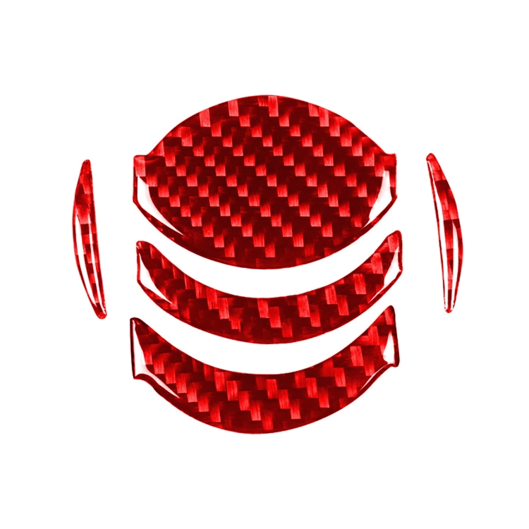 

5 PCS / Set Carbon Fiber Car Central Air Outlet Decorative Sticker for Nissan GTR R35 2008-2016, Left and Right Driving Universal (Red)