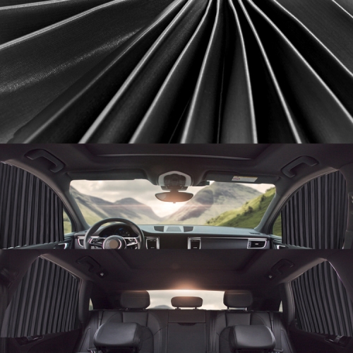 

4 in 1 Car Auto Sunshade Curtains Windshield Cover Set (Black)