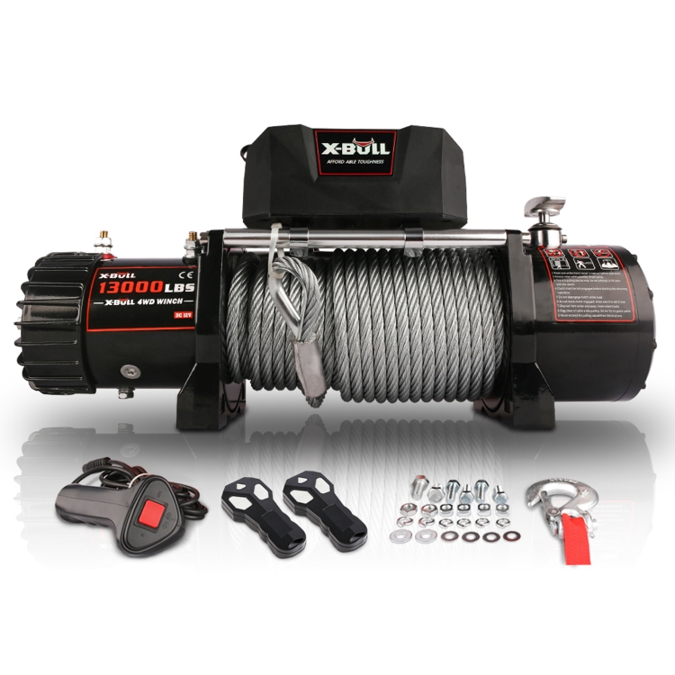 

[US Warehouse] X-BULL 12V 13000LBS Waterproof Steel Cable Electric Winch with Corded Control for Truck UTV / ATU / SUV / Car
