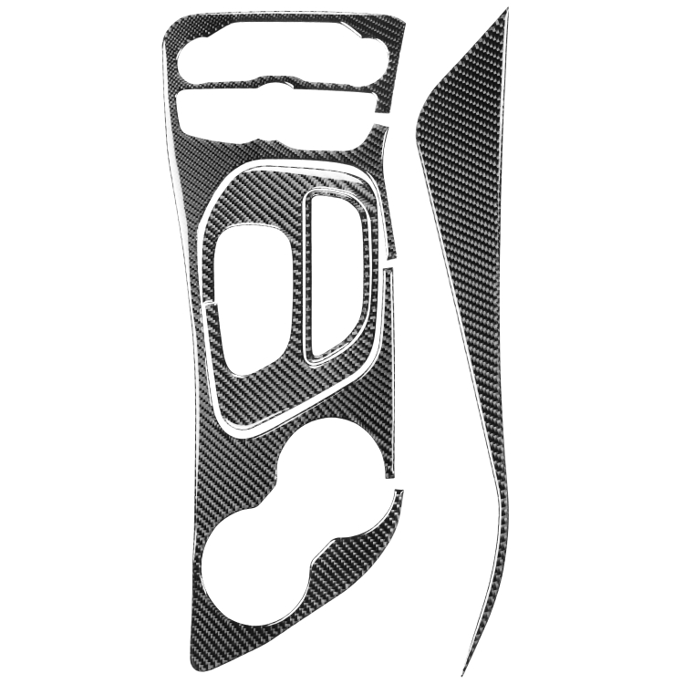 

4 PCS / Set Carbon Fiber Car Central Control Gear Decorative Sticker for Dodge Challenger 2015 to Now, Left Driving