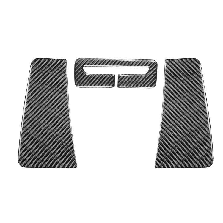 

3 PCS / Set Carbon Fiber Car Seat Belt Panel Decorative Sticker for Dodge Challenger 2015 to Now, Left Driving