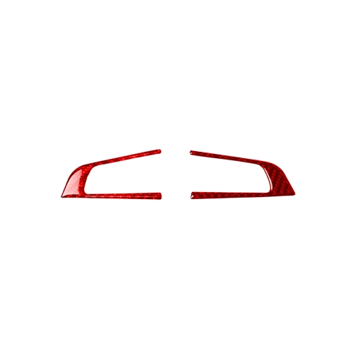 

2 PCS / Set Carbon Fiber Car Steering Wheel Button Panel Decorative Sticker for Alfa Romeo Giulia 2017-2019,Left and Right Drive Universal (Red)