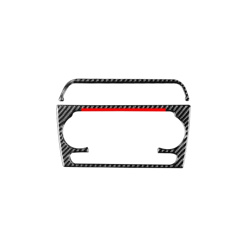 

Carbon Fiber Car Air Conditioning Knob Frame Red Edge Decorative Sticker for Audi Q3 2013-2018,Left and Right Drive Universal