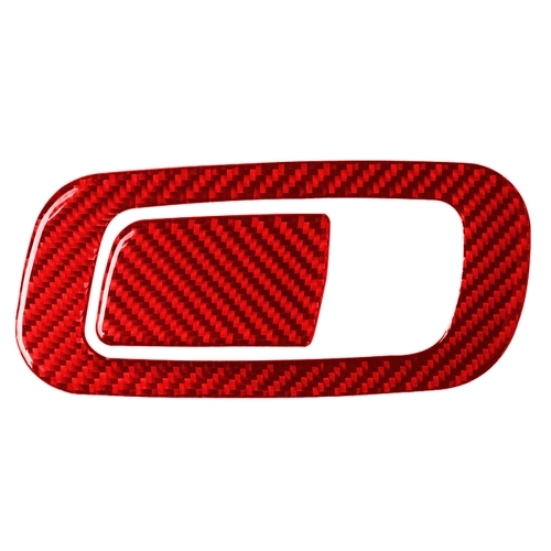 

Car Carbon Fiber Storage Box Switch Frame Decorative Sticker for Honda Tenth Generation Civic 2016-2019, Left Drive (Red)