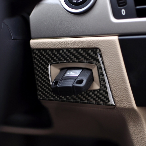 

Carbon Fiber Car Left Driving Ignition Switch Decorative Sticker for BMW E90 / E92 2005-2012