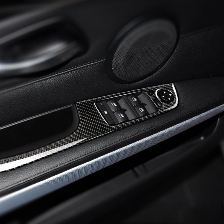 

4 PCS Carbon Fiber Car Left Driving Lifting Panel Decorative Sticker with Folding for BMW E90 / 320i / 325i, Diameter: 35.8cm