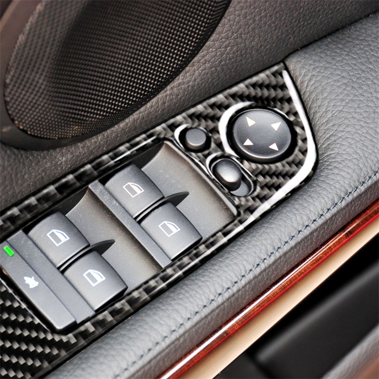 

4 PCS Three Color Carbon Fiber Car Left Driving Lifting Panel Decorative Sticker with Folding for BMW E90 / 320i / 325i, Diameter: 37.8cm