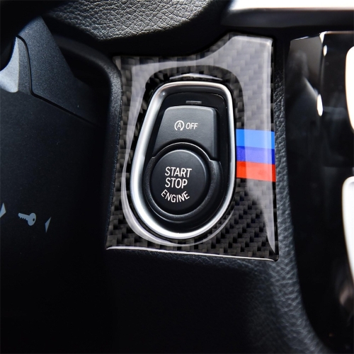 

Three Color Carbon Fiber Car Key Hole Decorative Sticker for BMW F30 2013-2018 / F34 2013-2017, Sutible for Left Driving