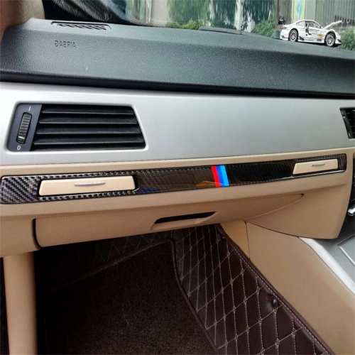 

Three Color Carbon Fiber Car Right Driving Middle Control Decorative Sticker for BMW E90 / E92 / E93 2005-2012