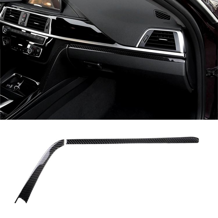 

Carbon Fiber Car Copilot Central Control Decorative Sticker for BMW F30 2013-2018 / F34 2013-2018, Sutible for Left Driving