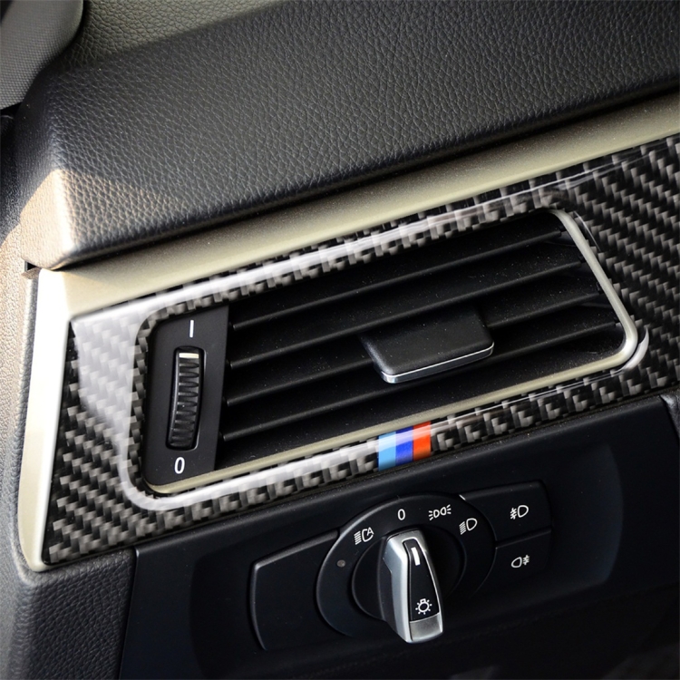 

Three Color Carbon Fiber Car Left Air Outlet Panel Decorative Sticker for BMW E90 E92 E93 2005-2012