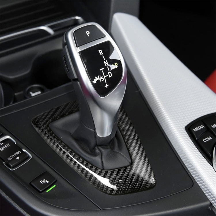 

Carbon Fiber Car Gear Cover Decorative Sticker for BMW 1 / 2 / 3 / 4 Series, Sutible for Left Driving