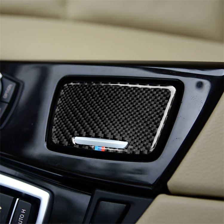 

Three Color Carbon Fiber Car Ashtray Decorative Sticker for BMW 5 Series F10 2011-2017