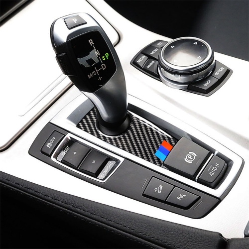 

Three Color Carbon Fiber Car Handbrake Below Panel Decorative Sticker for BMW 5 Series F07 F10 F25 F26 / GT X3 X4 2009-2016,Sutible for Left Driving