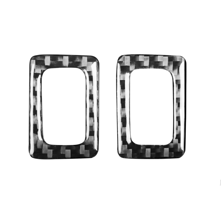 

2 PCS Car Carbon Fiber Seat Heating Button Frame Decorative Sticker for Mazda RX8 2004-2008, Left and Right Drive Universal