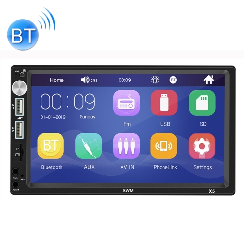 

X5 7 inch 800x480 Universal Car Radio Receiver MP5 Player, Support FM & Bluetooth & USB & AUX