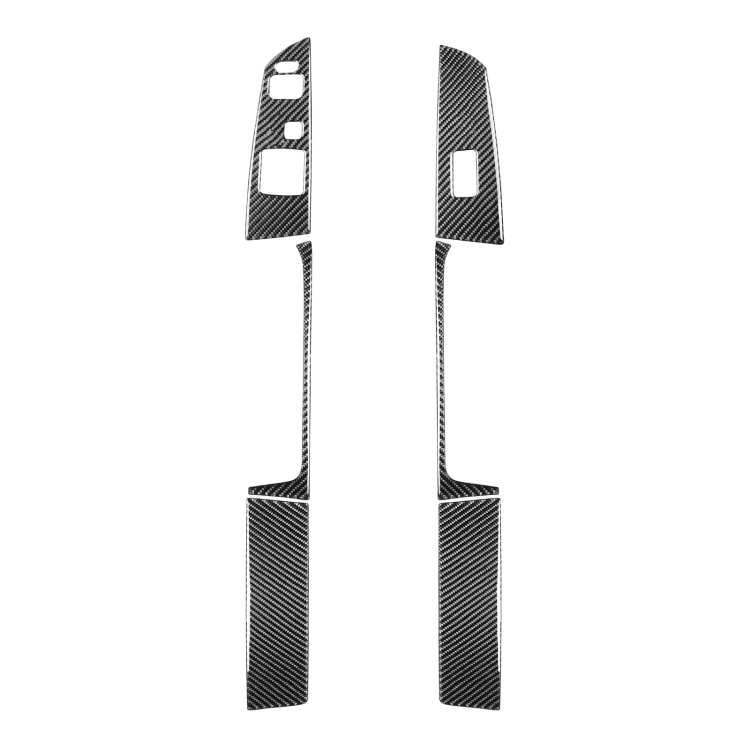 

6 in 1 Car Carbon Fiber Left and Right Driving Seat Lift Decorative Sticker for Mazda RX8 2004-2008, Left Drive Low-configured