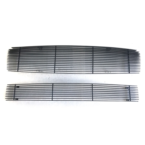 

[US Warehouse] 2 PCS Black Powder Coated Main Upper Grille & Lower Bumper Grille for 2009-2014 Nissan Maxima