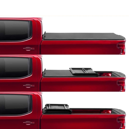 

[US Warehouse] Pickup Soft 3-folding Tonneau Cover for 2009-2018 Dodge Ram 1500 / 2011-2018 Ram 2500/3500 Size: 5.7-FT