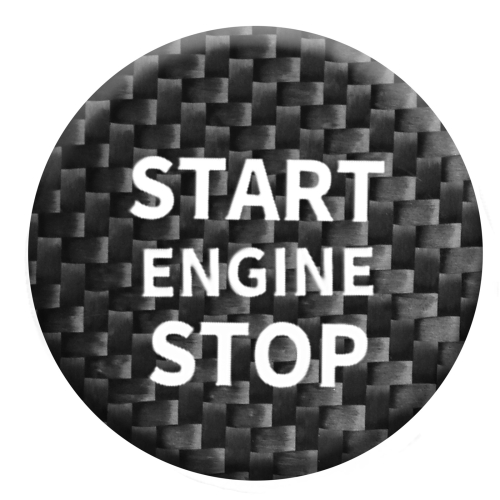 

Car Carbon Fiber Engine Start Button Decorative Cover Trim for Alfa Romeo Giulia (Black)
