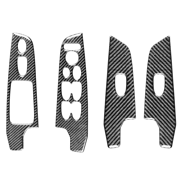 

4 in 1 Car Carbon Fiber Glass Lift Panel Decorative Sticker for Honda Civic 8th Generation 2006-2011, Right Drive