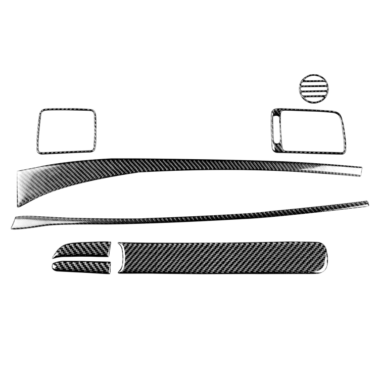 

8 in 1 Car Carbon Fiber Front Passenger Seat Dashboard Decorative Sticker for Honda Civic 8th Generation 2006-2011, Left Drive