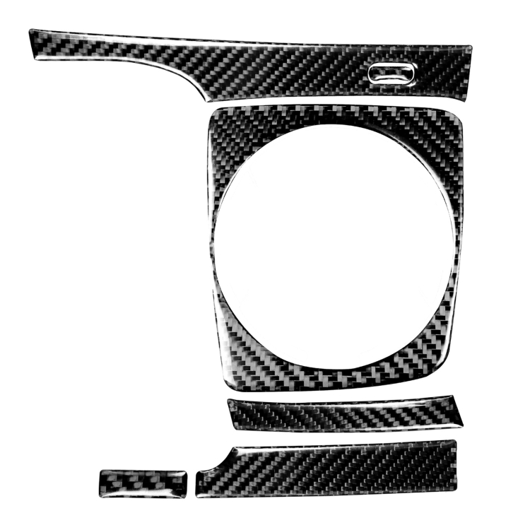 

5 in 1 Car Carbon Fiber Manual Gear Panel Set Decorative Sticker for Honda Civic 8th Generation 2006-2011, Left Drive