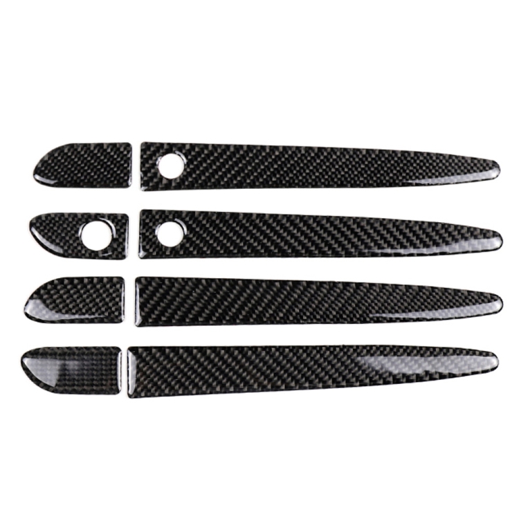 

One Set Car Carbon Fiber Outside Door Handle with Smart Hole Decorative Sticker for Mazda CX-5 2017-2018, Right Drive