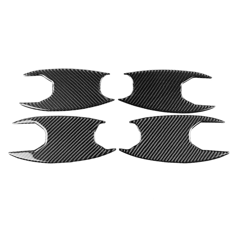 

4 in 1 Car Carbon Fiber Outside Door Bowl Decorative Sticker for BMW 3 Series G20/G28/325Li/330d/335 2019-2020, Left and Right Drive Universal
