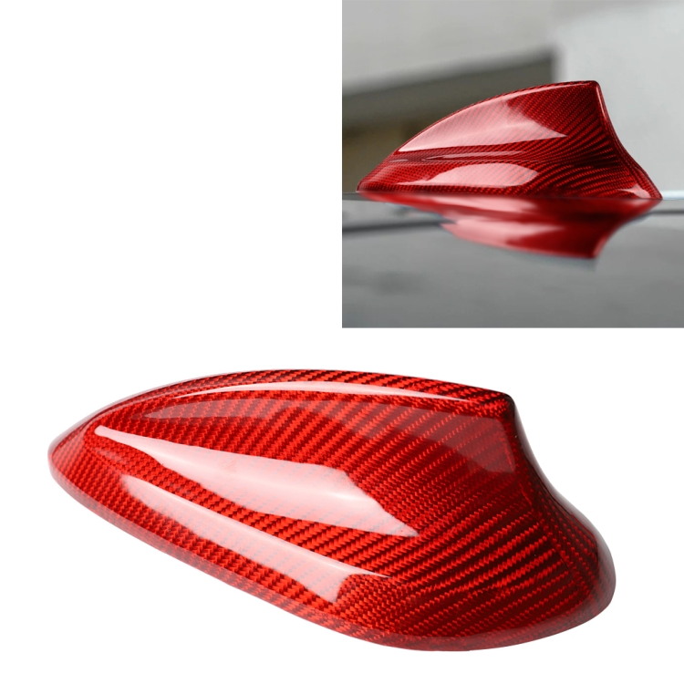 

Car Carbon Fiber Antenna Decorative Cover for BMW F15, D Style (Red)