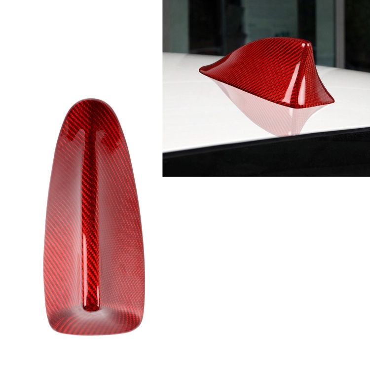 

Car Carbon Fiber Antenna Decorative Cover for BMW F10, A Style (Red)