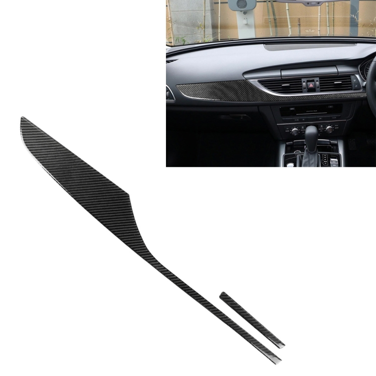 

Car Carbon Fiber Dashboard Decorative Strip for Audi A6 S6 C7 A7 S7 4G8 2012-2018, Right Drive