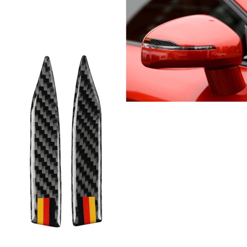 

Car Carbon Fiber German Flag Pattern Rearview Mirror Anti-collision Sticker for Audi TT, Left and Right Drive Universal, A Style