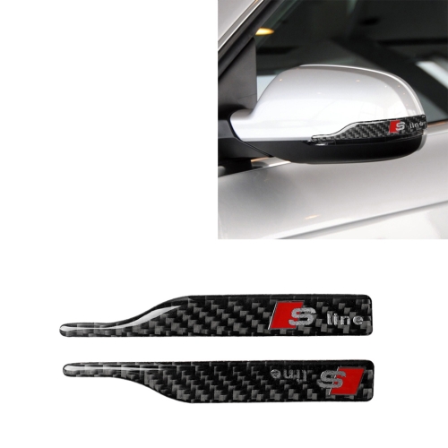 

Car Carbon Fiber S Line Pattern Rearview Mirror Anti-collision Sticker for Audi TT, Left and Right Drive Universal