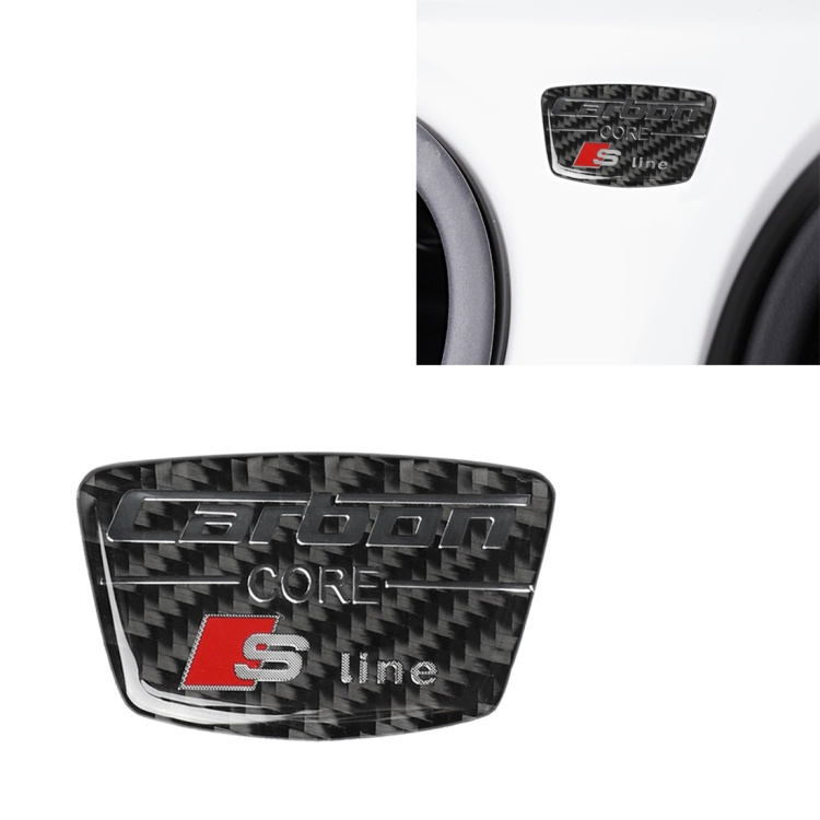 

Car Carbon Fiber S Line Pattern Doorpost Decorative Sticker for Audi TT, Left and Right Drive Universal
