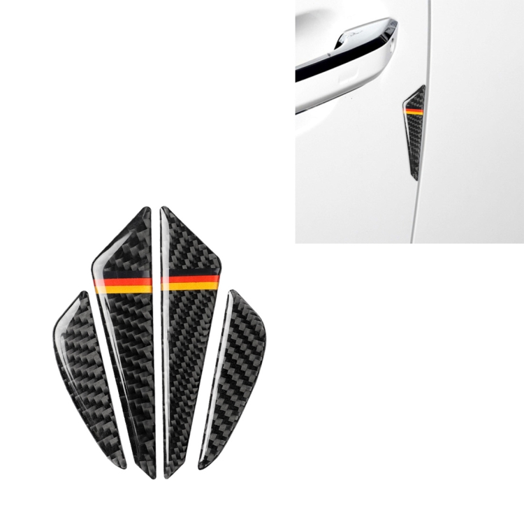 

Car Carbon Fiber German Flag Pattern Anti-collision Sticker for Audi TT, Left and Right Drive Universal
