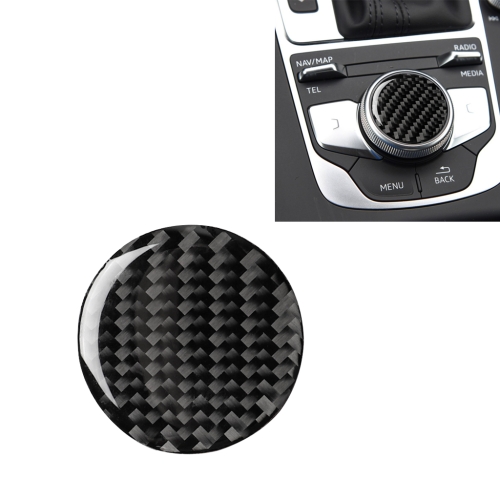 

Car Carbon Fiber Central Control Knob Decorative Sticker for Audi A3 / A4L 2014-2019, Left and Right Drive Universal