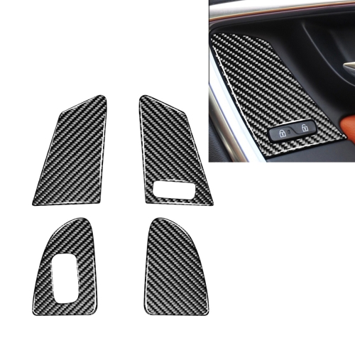 

4 PCS Car Carbon Fiber Window Lifting Button Decorative Stickers for Volvo V60 / XC60 2010-2017 / S60 2010-2018, Right Drive