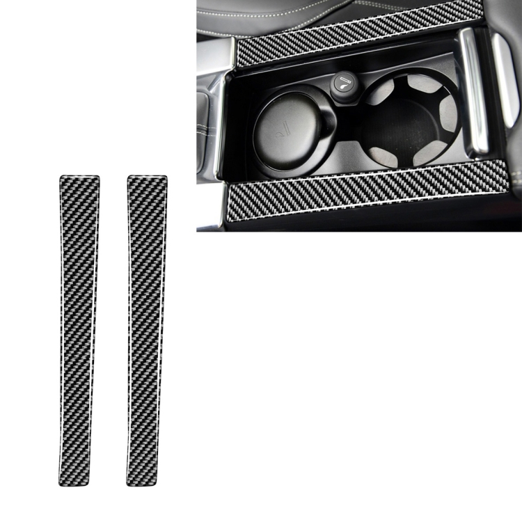 

Car Carbon Fiber Armrest Cup Holder Decorative Stickers for Volvo V60 2010-2017 / S60 2010-2018, Left and Right Drive Universal