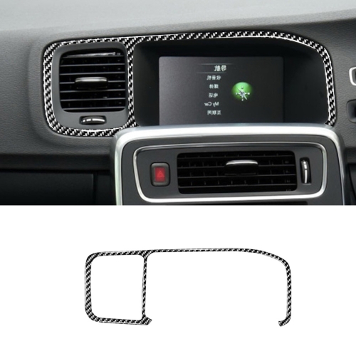 

Car Carbon Fiber Navigation Frame Decorative Stickers for Volvo V60 2010-2017 / S60 2010-2018, Right Drive