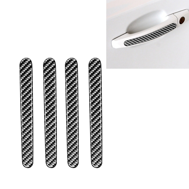 

4 PCS Car Carbon Fiber Door Outside Handle Decorative Stickers for Chevrolet Cruze 2009-2015, Left and Right Drive Universal