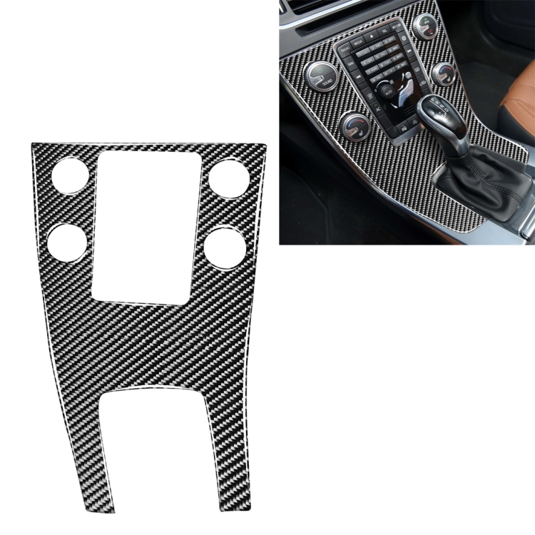 

Car Carbon Fiber Central Control Panel Decorative Stickers for Volvo V60 2010-2017 / S60 2010-2018, Left Drive