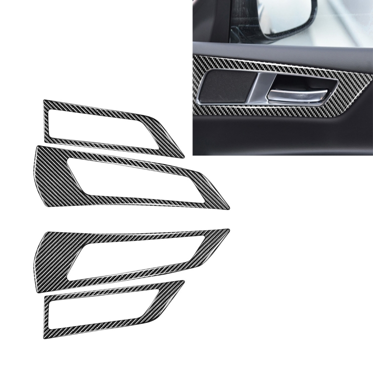 

4 PCS Car Carbon Fiber Inner Door Pannel Decorative Stickers for Jaguar XE X760, Left and Right Drive Universal