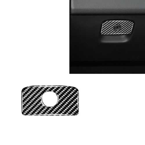 

Car Carbon Fiber Front Passenger Seat Storage Box Handle Decorative Stickers for Jaguar F-PACE X761 XE X760 XF X260, Left and Right Drive Universal