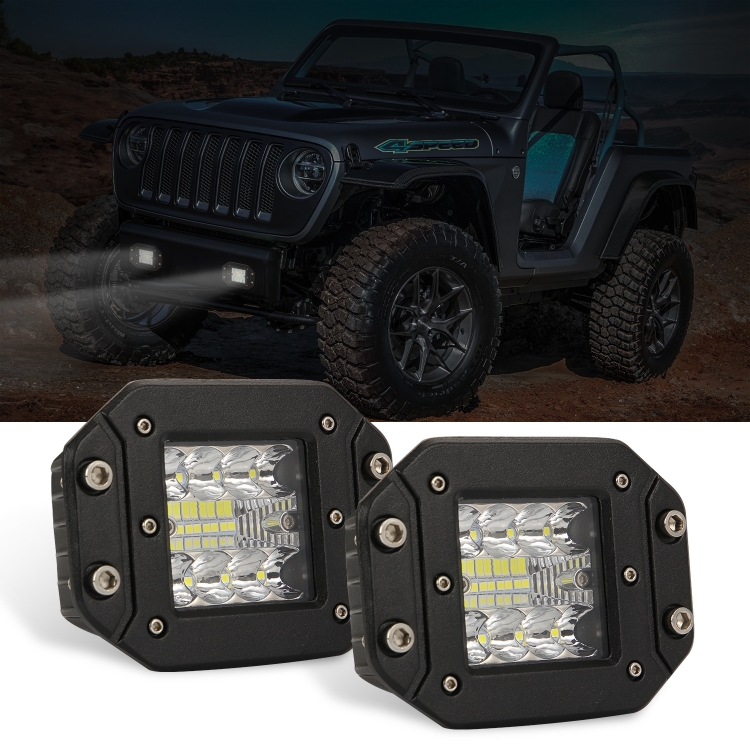 

2 PCS Car 3-row 5 inch Embedded Front Bumper Light Work Light with Bracket