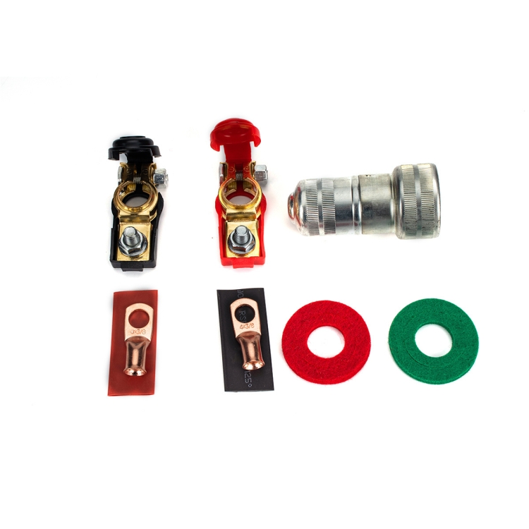 

1 Pair Car Battery Cable Terminal Clamps Connectors Battery Clip Wiring with Protective Cleaning