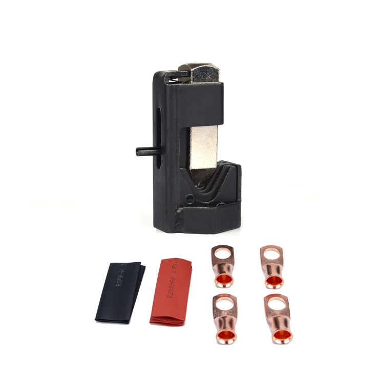 

Car Battery Cable Hammer Crimper Hammer Lug Crimper Tool Pliers with T2 Copper 2 x 3/8 Heavy-duty Cold-pressed Wire Terminals